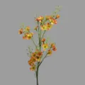 Artificial plum blossom flower branch for home interior decoration, wedding photography props. - Orange