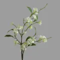 Artificial white flower branch sweet alyssum fake floral home decor minimalist ornament new - White