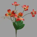 Artificial dogwood flower branch home living room table decoration floral arrangement - Orange Red