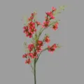 Artificial wax flower branch for home decor, wedding floral arrangement and photography props. - Red