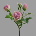 Artificial Rose Silk Flower Branch Pink Fake Floral Home Decor Living Room Photography Prop - Purple
