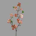 Artificial dogwood flower branch pink floral decor for home interior styling 1 piece - Pink