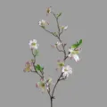 Artificial dogwood flower long branch faux plant for home rustic decor floral arrangement - Purple