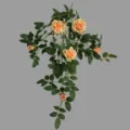 Artificial rose vine hanging flower decor for wall decoration fake plant garland home party supply - Light Orange