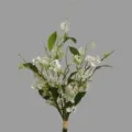 Artificial sweet alyssum flower branch fake floral plant for home living room decor 1pc - White Bouquet