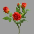 Artificial rose flower branch silk floral home decor living room photo prop fake plant - Red
