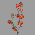 Artificial dogwood flower branch red long stem fake floral home decor floral arrangement - Sunset Red