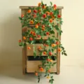 Guirnalda de rosas artificiales para decoración de paredes, planta colgante para bodas y hogar. - Manojo Rojo Anaranjado