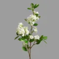 Artificial Orange Jasmine Flower Branches Fake Plant For Home Indoor Modern Decor Table - White