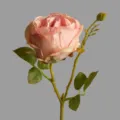 Single stem artificial vintage rose flower for home decoration and Nordic floral arrangements. - Autumn Pink