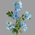 Blue artificial begonia single branch flower for home decor and floral arrangement display - Blue