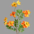 Fiore artificiale singolo ramo begonia decorazione d'interni variante arancione. - Arancione