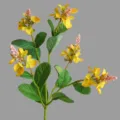 Artificial single branch purple sparrow flower for Nordic home decor and photography props. - Yellow