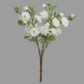 Artificial Camellia Silk Flower Bundle White Fake Flowers for Home Table Decor SKU - White