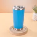 Bicchiere termico in acciaio inossidabile da 20 once con coperchio, tazza da viaggio blu. - 20oz / Celeste