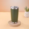 Bicchiere termico in acciaio inossidabile da 20oz con coperchio, tazza da caffe verde. - 20oz / Verde