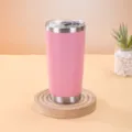 bicchiere termico in acciaio inossidabile da 20oz tazza da viaggio sottovuoto con coperchio rosa - 20oz / Rosa