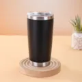 bicchiere termico sottovuoto in acciaio inossidabile da 20 once con coperchio, tazza da caffè. - 20oz / Nero
