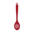 Cuillère à fentes en silicone rouge ustensile de cuisine et cuillère pour bébé au quotidien - Cuillère à Trou / Rouge