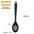 Cuillère à égoutter en silicone noir ustensile de cuisine louche qualité alimentaire - Cuillère à Trou / Noir