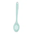 Cuillère à fendre en silicone bleu clair pour la cuisine et outil de préparation bébé. - Petite Cuillère Trouée / Bleu
