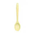 Cuillère écumoire en silicone jaune ustensile de cuisine antiadhésif résistant à la chaleur - Petite Cuillère Trouée / Jaune