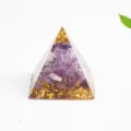 Piramide in resina di cristallo di ametista naturale 3cm decorazione artigianale - 3cm / Viola da Sogno