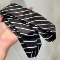 Corbata a rayas blanco y negro, elegante accesorio estilo colegial para camisa - Negro con Rayas Blancas