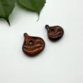 Red tiger eye gemstone teardrop pendant diy handmade necklace jewelry making accessory detail - Red Tiger Eye