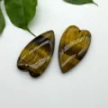 Natural Tiger Eye Stone Heart Shaped Pendant DIY Jewelry Material Healing Crystal - 40*22*7mm Large Love Heart Pendant / Tiger Eye (1 Piece)