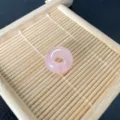 Perla ciambella in cristallo agata rosa accessorio gioiello DIY per bracciale e forcina - Perla Abaco 7x14x5mm / Quarzo rosa
