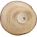 Perla di sicurezza in agata bianca naturale ciondolo accessorio per gioielli fai da te foro laterale - Diametro 18mm Foro 5.5mm / Agata