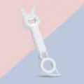 Witte multifunctionele konijnenoor flesopener, 4-in-1 antislip potten- en blikopener tool. - Noords Wit