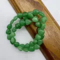 Perline di pietra a cuore verde per creazione gioielli fai da te, ciondolo cristallo. - Giada Malaya (Tinto) Ca. 38 Perle/Filo