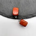 Ciondolo piccolo quadrato in cristallo agata rossa naturale per collana di dettaglio - Pietra arcobaleno (1 pz)