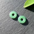 Perla Donut in Avventurina Verde 15mm Accessorio per Gioielli DIY per Orecchini - Aventurina verde