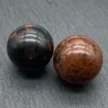Natural crystal stone sphere detail shot, perfect for collection, science teaching and home decor. - Mahogany Obsidian