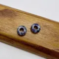 Perline con foro grande in pietra preziosa blu naturale, accessori per gioielli fai da te. - Pietra a Punti Blu