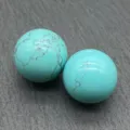 Natural turquoise color sphere gemstone bead for crystal healing meditation ornament home decor. - Turquoise
