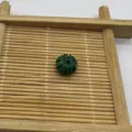 Natural green stone pumpkin bead 10mm carved loose bead DIY jewelry making accessory variant. - Malachite