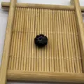 10mm Perla Piatta Zucca in Agata Nera DIY Perla di Pietra per Creazione di Orecchini Gioielli - Agata nera