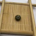 10mm natural stone flat pumpkin bead DIY jewelry accessory, perfect for unique handmade earrings. - Unakite