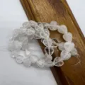Natural clear quartz heart shaped loose beads for DIY jewelry making and craft accessories. - White Crystal Approx. 38 Beads/String