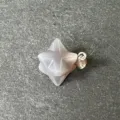 Naturstein Merkaba Stern Anhänger, 3D geometrische Heilung Kristall Halskette Schmuck. - Grauer Achat