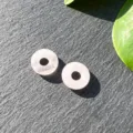 15mm Rose Quartz Donut Pendant Natural Stone DIY Jewelry Making Hair Accessories Earrings - Rose Quartz