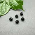 8mm Pietra Naturale Grande Foro Perle Tonde 3mm Perle Sciolte DIY Bracciale Gioielli - Perla da 8mm (Foro da 3mm) / Agata nera