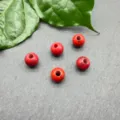 Perle sfuse in pietra naturale da 8mm con grande foro per braccialetti DIY e creazione gioielli - Perla da 8mm (Foro da 3mm) / Turchese Rosso Sintetico