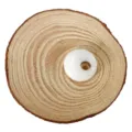 Ciondolo fibbia di sicurezza in agata di giada bianca naturale accessorio gioielli DIY foro - Diametro 18mm Foro 5.5mm / Giada Bianca