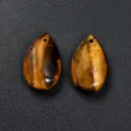 Colgante Gota de Piedra Ojo de Tigre Natural DIY Joyería Accesorio Variante Diseño - 26x15x8mm / Ojo de Tigre (Una Pieza)