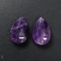 Colgantes Gota Ametista Natural 26x15x8mm Cristal Accesorios de Joyería DIY Hecho Mano - 26x15x8mm / Amatista (Una Pieza)